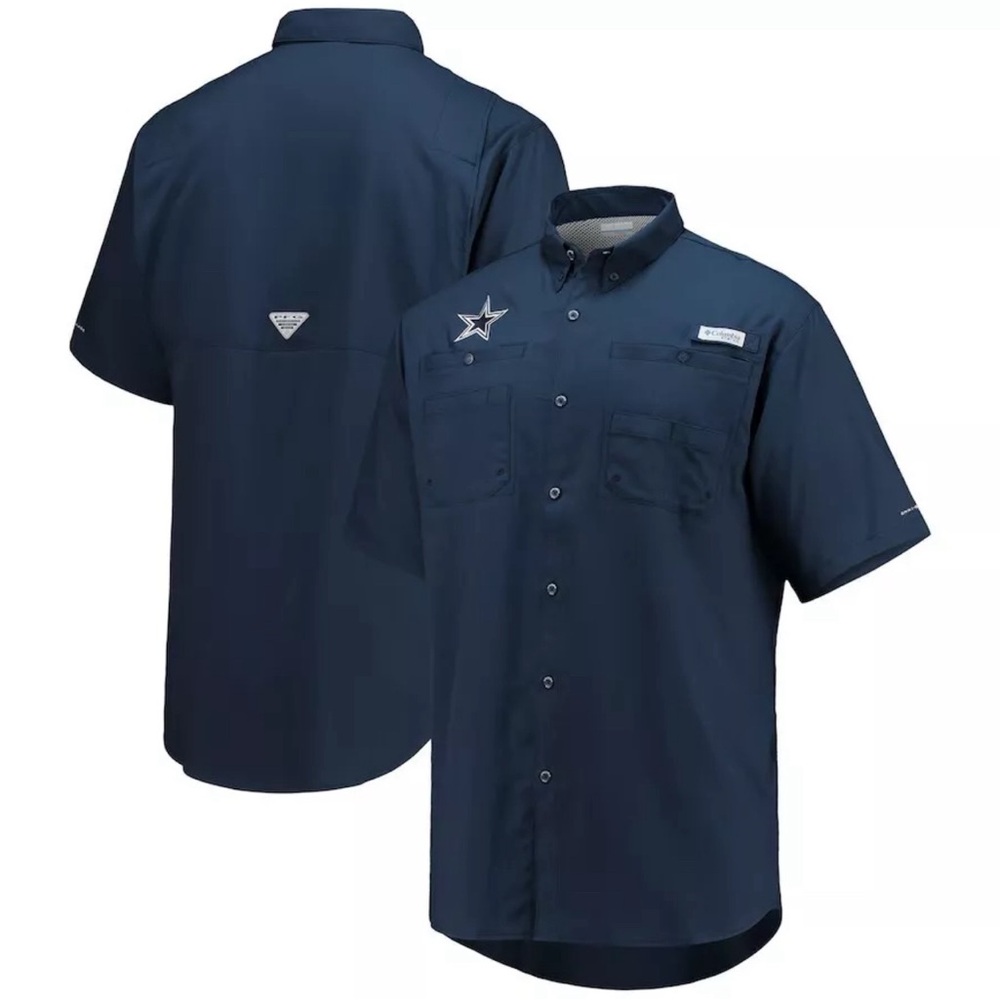 Dallas Cowboys NFL Football Columbia Tamiami PFG Fishing Shirt Men's 1X